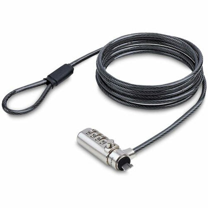 StarTech.com Slim Lock compatible con ranura K, cable de bloqueo de combinación de 6,6 pies (2 m),