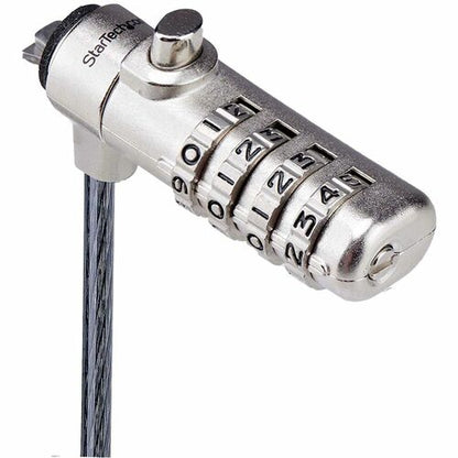 StarTech.com Slim Lock Nano Slot Compatible, 6.6ft (2m) Combination Locking Cabl
