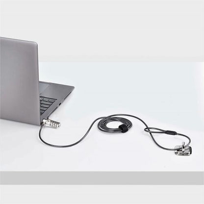 StarTech.com Slim Lock Nano Slot Compatible, 6.6ft (2m) Combination Locking Cabl