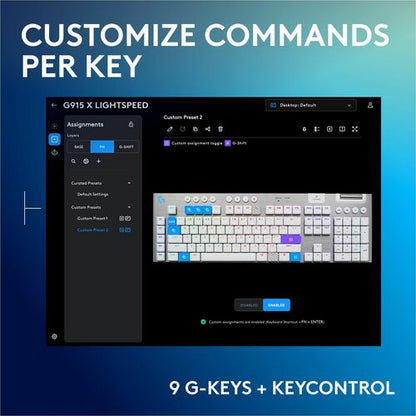 LOGITECH G915X TACTILE BLANC MULTI 4