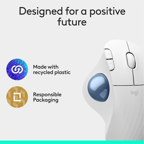 LOGITECH ERGO M575 S BLANCO ROJO