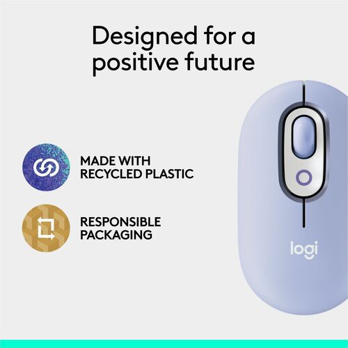 LOGITECH POP MOUSE LILAC MULTI 10