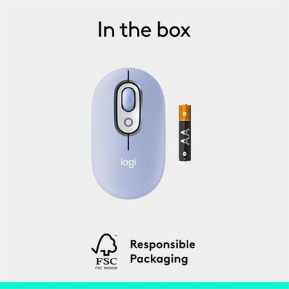 LOGITECH POP MOUSE LILAC MULTI 10