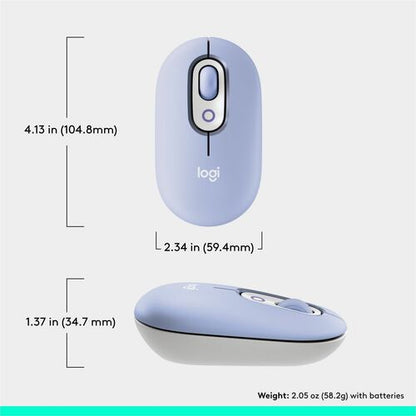 LOGITECH POP MOUSE LILAC MULTI 10