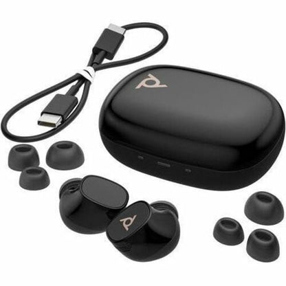 Auriculares Poly Voyager Free 20 negros + estuche de carga básico