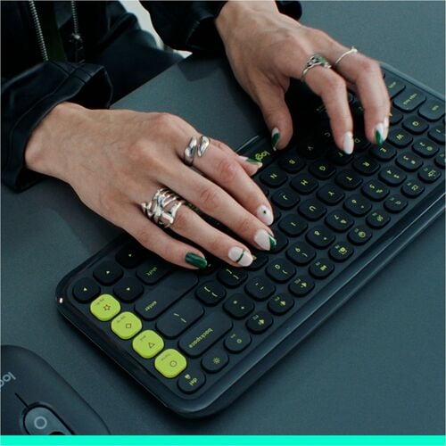 CLAVIER LOGITECH POP ICON KEYS GRAPHITE-LIME MULTI 4