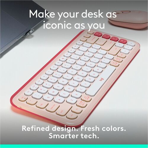 CLAVIER LOGITECH POP ICON KEYS ROSE MULTI 4