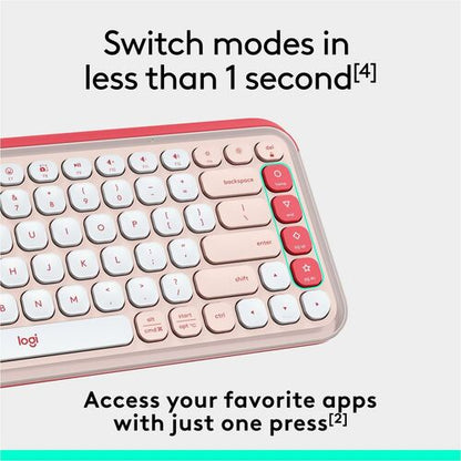 CLAVIER LOGITECH POP ICON KEYS ROSE MULTI 4