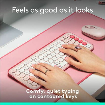 CLAVIER LOGITECH POP ICON KEYS ROSE MULTI 4