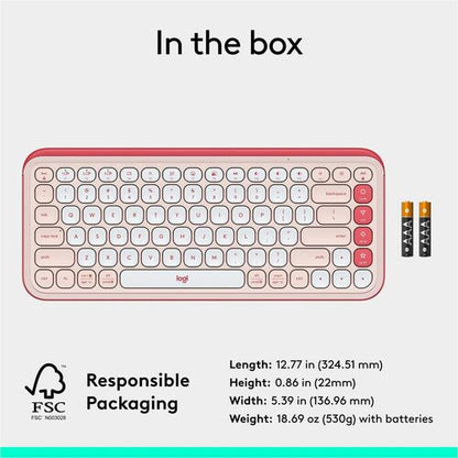 CLAVIER LOGITECH POP ICON KEYS ROSE MULTI 4