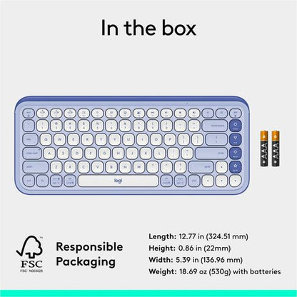 CLAVIER LOGITECH POP ICON KEYS LILAS MULTI 4