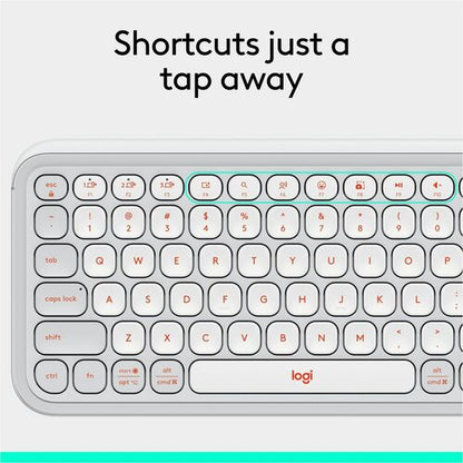 CLAVIER LOGITECH POP ICON KEYS BLANC CASSÉ-ORANGE MULTI 4