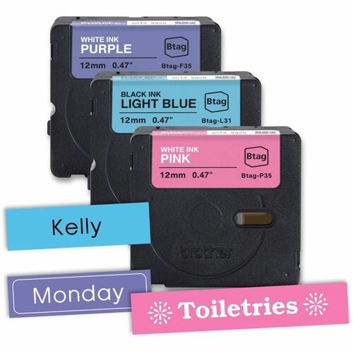 RUBAN MULTI-4 NON LAMINÉ BTAG3M02 ORIGINAL POUR ÉTIQUETTES P-TOUCH MAK
