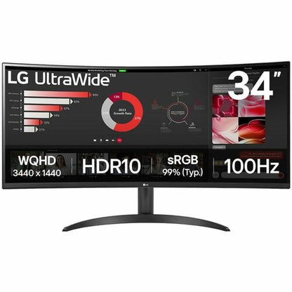 34IN 34WR50QK-B 3440X1440 VA ULTRAWIDE CURVED MONITOR HDR10