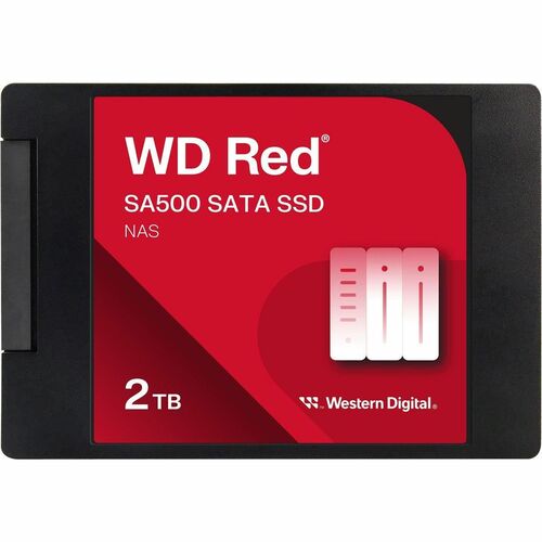 WD RED SA500 NAS SATA SSD de 2 TB, 2,5/7 mm, carcasa multiusos, 10 GB