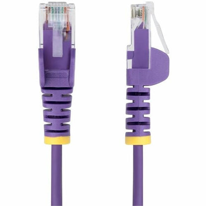 Cable Ethernet Cat6 delgado de StarTech.com, morado, de 15,2 m, RJ45 delgado sin enganches, UTP, LSZH