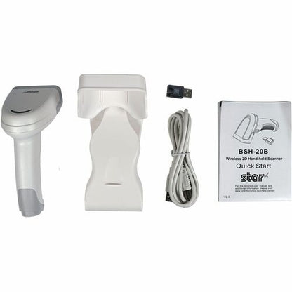 Star Micronics BSH-20B WHT Barcode Scanner - Cable/Wireless Connectivity - 8.27\