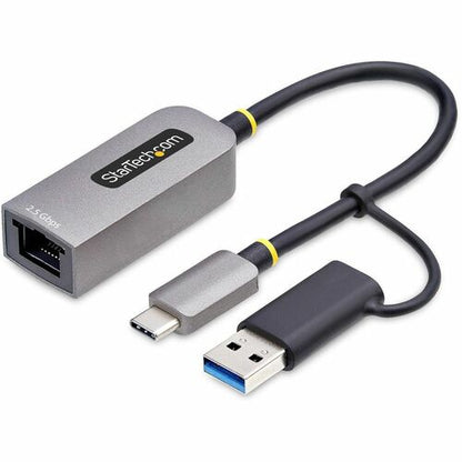 StarTech.com 2.5GbE USB-C to Ethernet Adapter with USB-A Converter