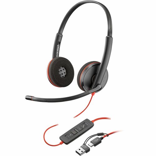 Casque Poly Blackwire 3220 noir + USB