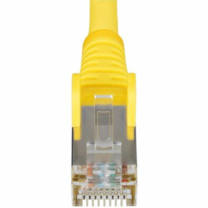 Cable Ethernet Cat6a amarillo de 3 m (10 pies), RJ45 sin enganches, 10 G, 100 W PoE, S/F