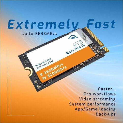 Disque dur 4 To AURA PRO IV 2242 NVME M.2 PCIE