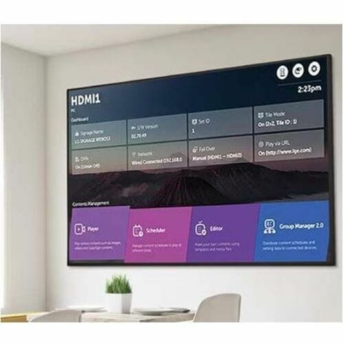 Écran d'affichage UHD LG 75UH5N-M - Écran LCD 75" - Commutateur Super Dimensionnel (ADS) avancé - 24 h/24 et 7 j/7