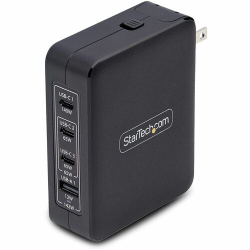 StarTech.com 140W USB-C Wall Charger, 3x USB