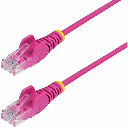 Cable Ethernet CAT6 delgado rosa de 2,13 m de StarTech.com