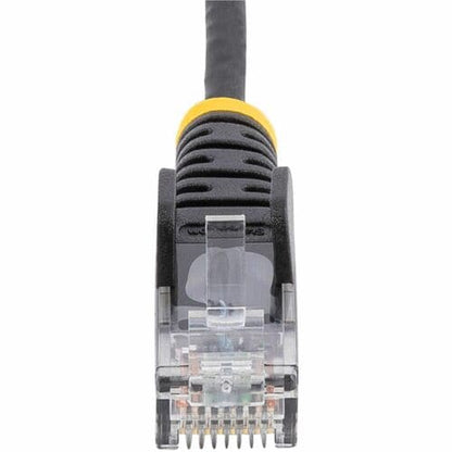 StarTech.com Cable Ethernet CAT6 delgado negro de 1,2 m, RJ45 delgado sin enganches, UTP, LSZH,