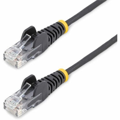 StarTech.com Cable Ethernet CAT6 delgado negro de 1,2 m, RJ45 delgado sin enganches, UTP, LSZH,