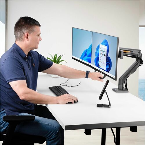Bras de bureau pour deux écrans StarTech.com avec support croisé