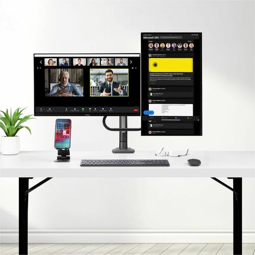 Bras de bureau pour deux écrans StarTech.com avec support croisé