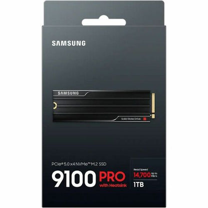 SAMSUNG 9100 PRO AVEC DISSIPATEUR THERMIQUE 1 To PCIE GEN5. X4 NVME 2.0 MULTI 10