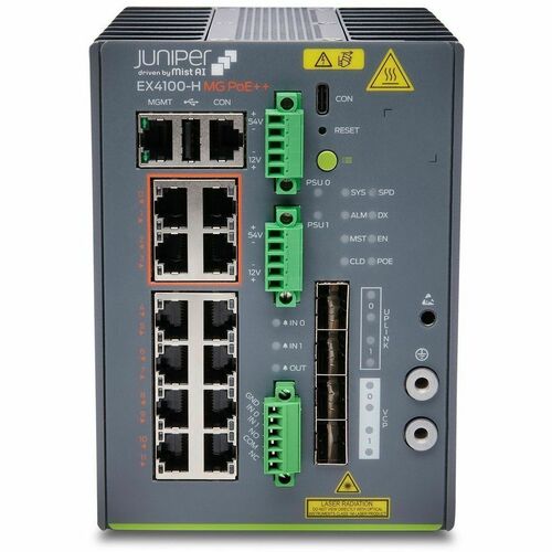 INTERRUPTOR ENDURECIDO DE FIBRA EX DE 24 P CON FUENTE DE ALIMENTACIÓN DE CC