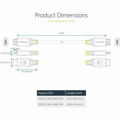 StarTech.com 10ft (3m) Premium Certified High Speed HDMI Cable