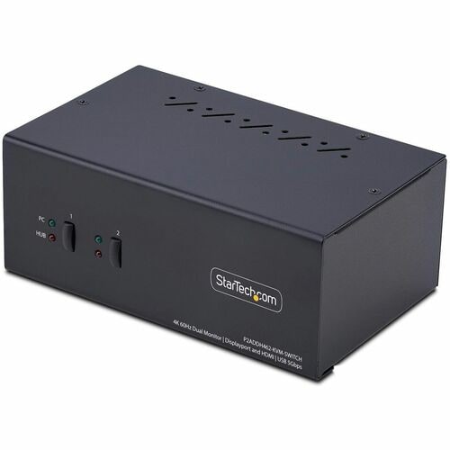 CONMUTADOR KVM DE 2 PUERTOS PARA DOS MONITORES DISPLAYPORT + HDMI 4K 60HZ