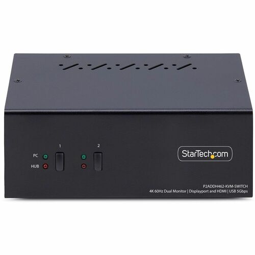 CONMUTADOR KVM DE 2 PUERTOS PARA DOS MONITORES DISPLAYPORT + HDMI 4K 60HZ