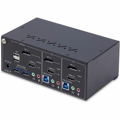CONMUTADOR KVM DE 2 PUERTOS PARA DOS MONITORES DISPLAYPORT + HDMI 4K 60HZ