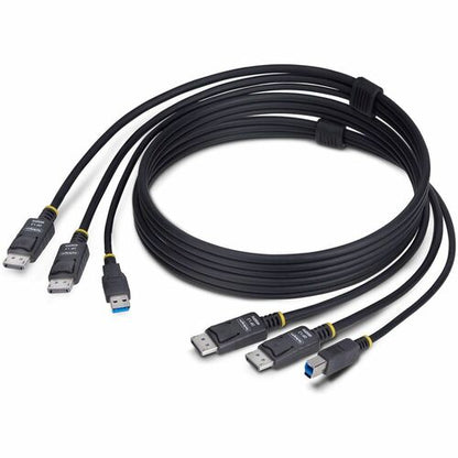 Cable KVM StarTech.com de 1,8 m (6 pies) con dos DisplayPort y USB de 5 Gbps, hasta 4K 60 Hz, DP y EE. UU.