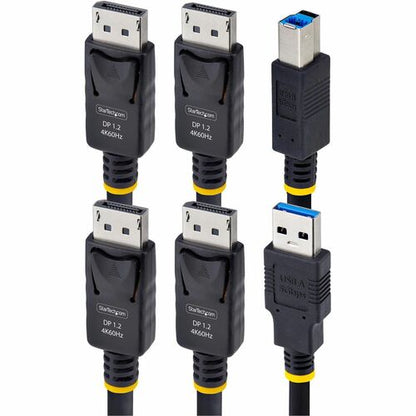 Cable KVM StarTech.com de 1,8 m (6 pies) con dos DisplayPort y USB de 5 Gbps, hasta 4K 60 Hz, DP y EE. UU.