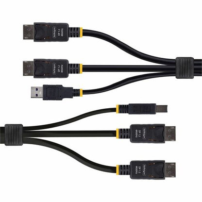 Cable KVM StarTech.com de 1,8 m (6 pies) con dos DisplayPort y USB de 5 Gbps, hasta 4K 60 Hz, DP y EE. UU.