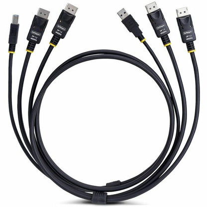 Cable KVM StarTech.com de 1,8 m (6 pies) con dos DisplayPort y USB de 5 Gbps, hasta 4K 60 Hz, DP y EE. UU.