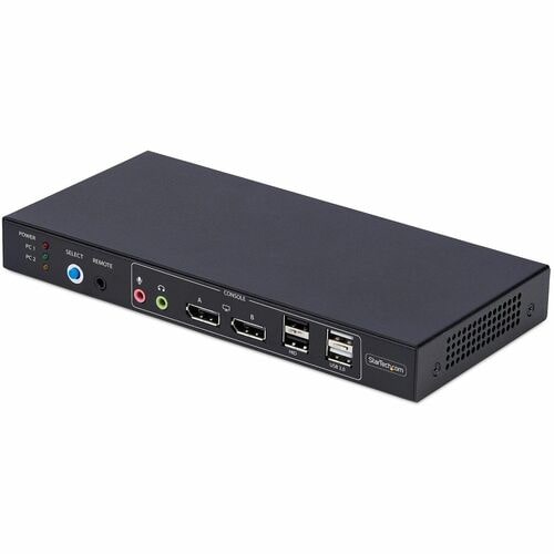 MATRIZ DE VIDEO KVM DP DE 2 PUERTOS CON DOS MONITORIZADORES Y DOBLE VISTA 4K 60HZ