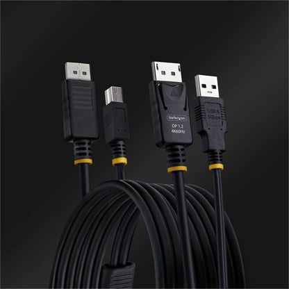 Cable KVM DisplayPort y USB de 5 Gbps de StarTech.com de 1,8 m (6 pies), hasta 4K 60 Hz, DP y USB Com