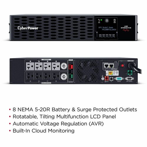 CyberPower New Smart App Sinewave UPS PR2200RTXL2UACN 2200VA
