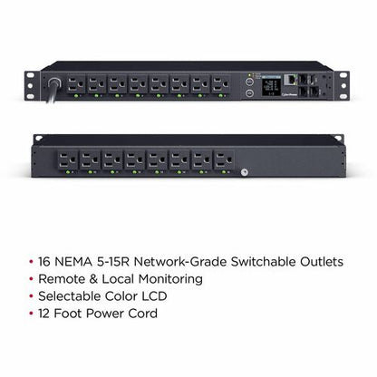 CyberPower PDU41021 16-Outlets PDU - Switched - NEMA 5-15P