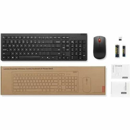 Lenovo Essential Wireless Combo Keyboard & Mouse Gen2 Black (4X31R64453)