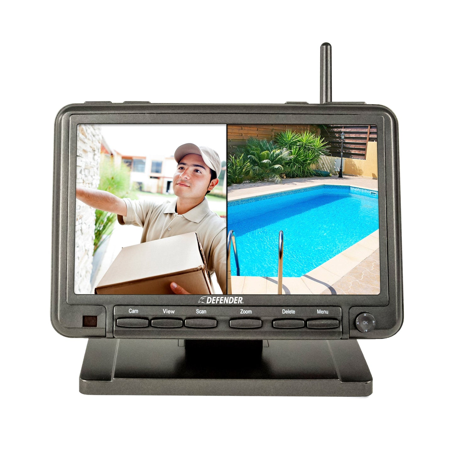 Defender PhoenixM2, système de sécurité sans Wi-Fi, avec alimentation secteur et 2 caméras, écran LCD 7 pouces (Phoenixm22c)