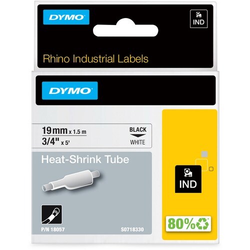 Étiquettes pour tubes thermorétractables Dymo Rhino - Largeur 19 mm (3/4 po) - Di