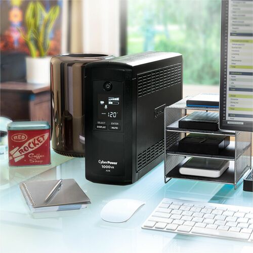 Sistemas UPS Cyber ​​Power CyberPower CP1000AVRLCD LCD inteligente - Tapa